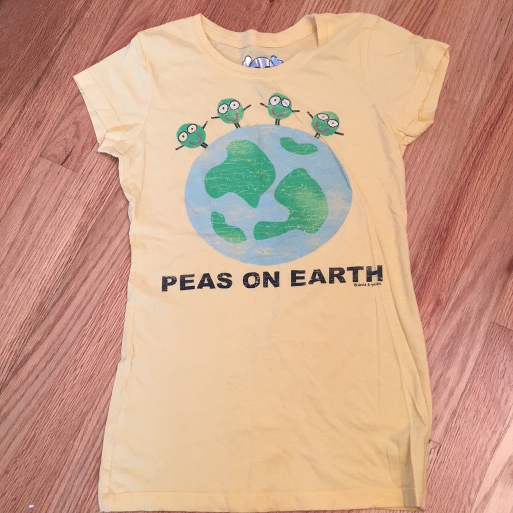 David & Goliath classic tee, Peas on Earth